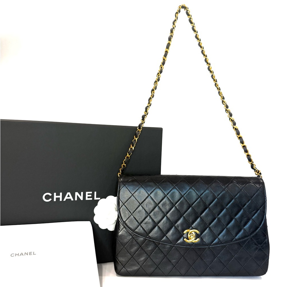✨SOLD✨ Chanel Black Lambskin Single Flap Bag